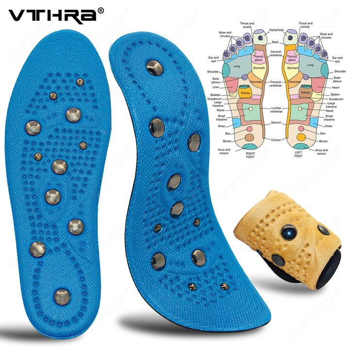 Premium Magnetic Therapy Massage Insoles for Weight Loss - Unisex Foot Acupressure Shoe Pads for Slimming, Comfortable 