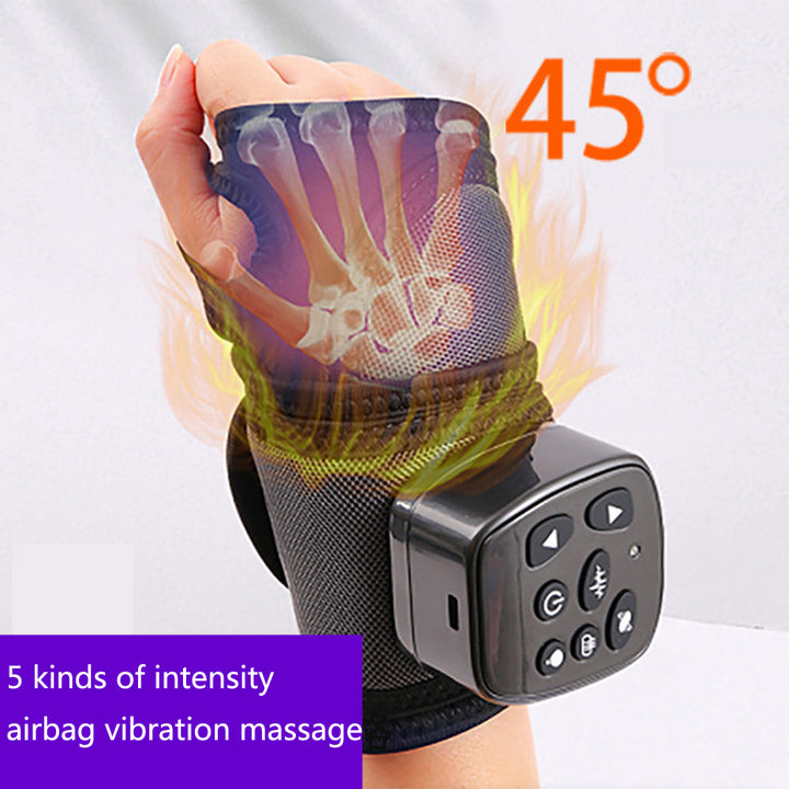 Premium Electric Hand Massager - 3-in-1 Multi-Function Vibration Wristband with Air Compression, Heat, and Kneading for 