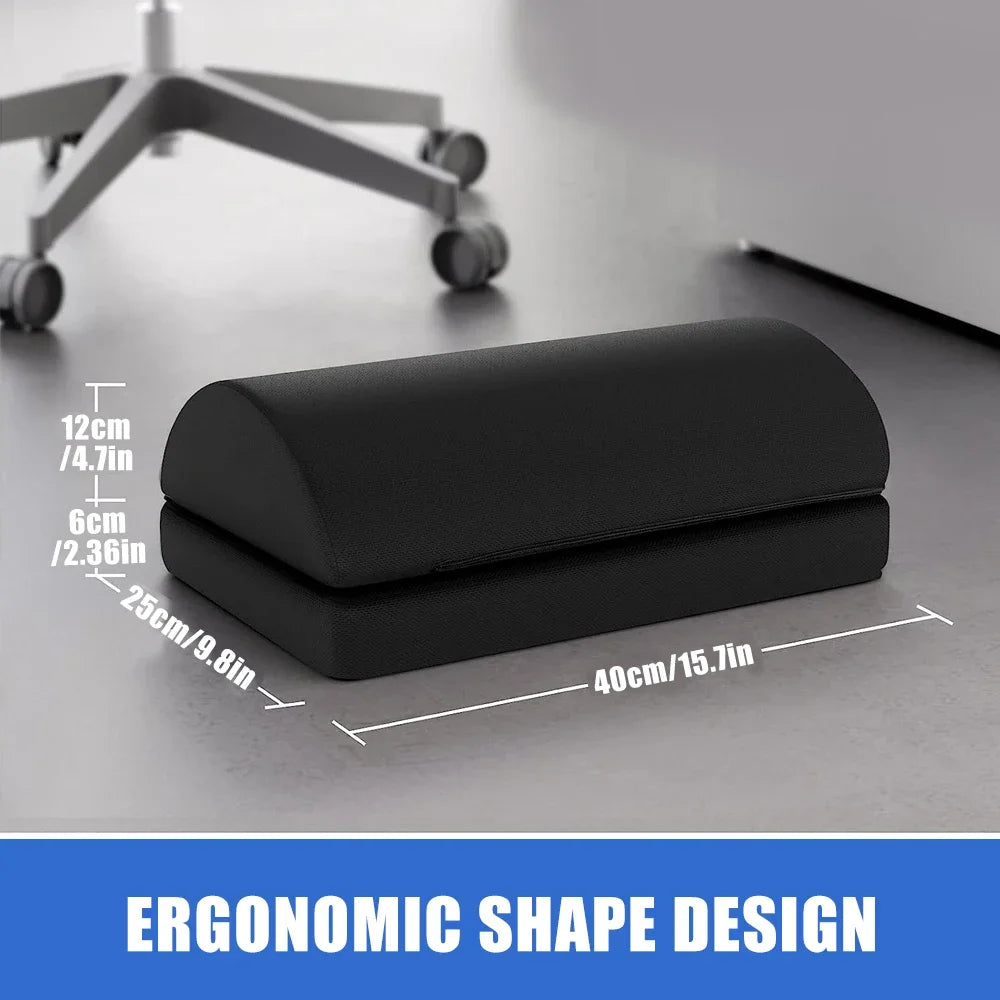 Premium Ergonomic Foot Rest for Under Desk, Office Foot Stool for Comfort and Support, Anti-Slip Footrest Pillow for Work, 