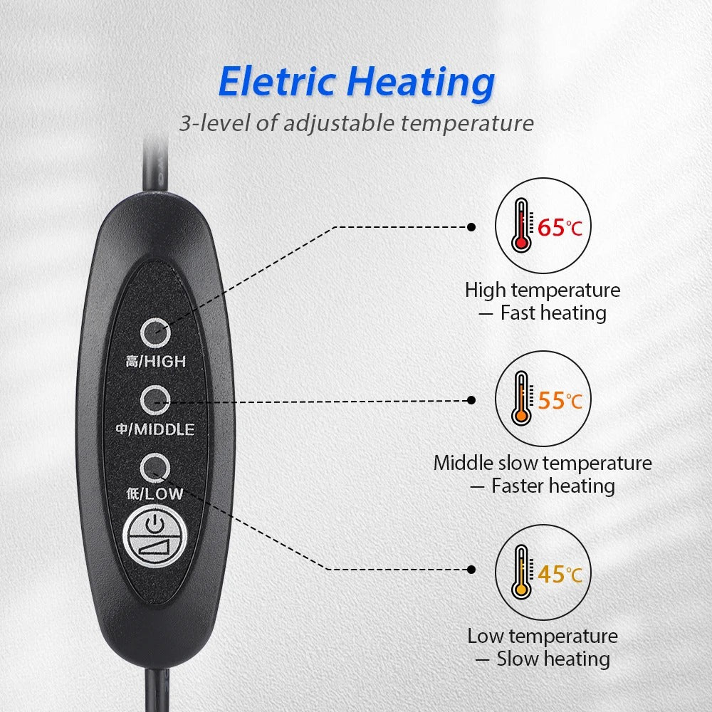 Premium Heating Neck Traction Collar with Adjustable Cervical Support, Hot Compression for Spine Alignment & Pain Relief, USB-Powered Cervical Massager - StrengthXPhysiotherapy