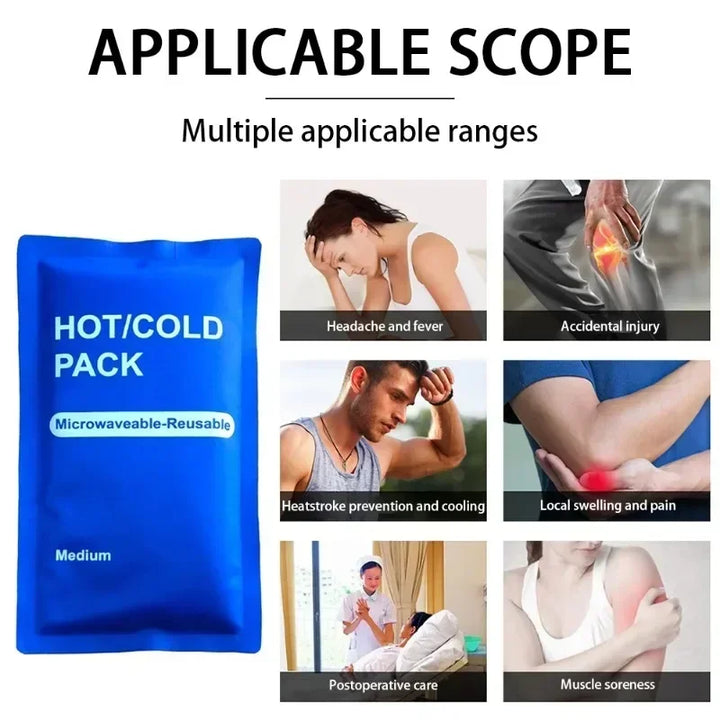 Premium Reusable Hot Cold Therapy Pack Gel Pad for Pain Relief | Microwaveable Ice Pack | Compress for Swelling, Toothache, 