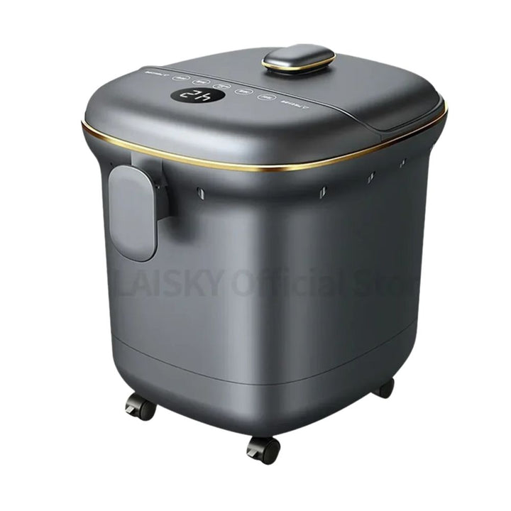 Luxury Foot Spa Bath Massager with Heat & Bubbles, Digital Temperature Control, Motorized Rollers, Adjustable Time Pedicure 