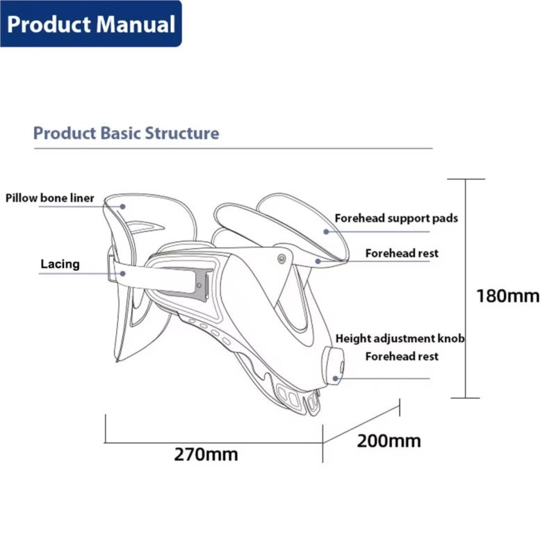 Premium Adjustable Neck Stretcher with Air Sac for Home Cervical Traction, Spine Alignment & Pain Relief, Lightweight and Comfortable Neck Support Collar - StrengthXPhysiotherapy