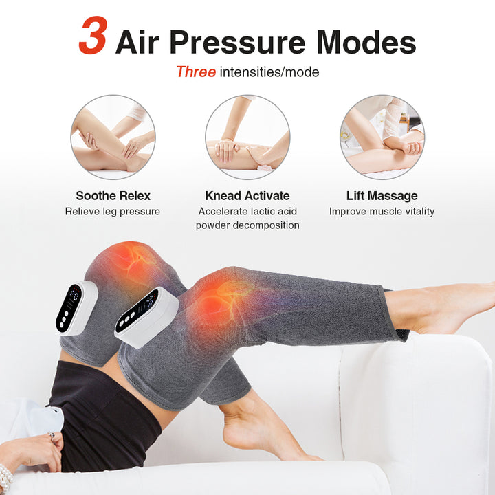 Premium Electric 360° Full Cover Leg Massager with Hot Compress & Vibration - Muscle Relaxation, Fatigue Relief, Adjustable