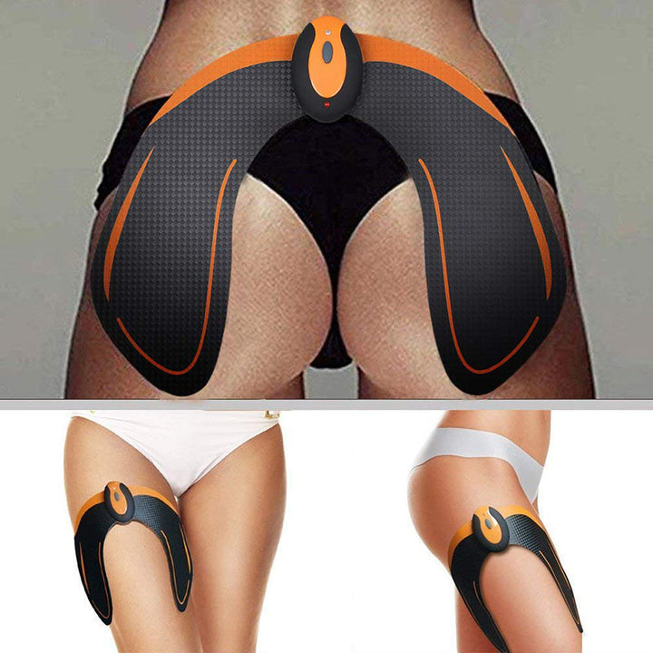 Premium EMS Muscle Stimulator Abdominal Hip Trainer with LCD Display | USB Rechargeable Fitness Toner for Body Slimming & 