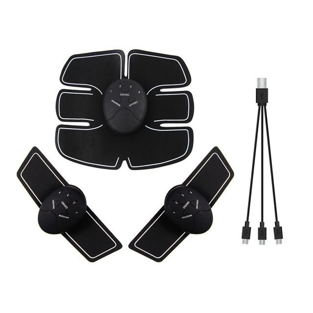 Premium EMS Muscle Stimulator Abdominal Hip Trainer with LCD Display | USB Rechargeable Fitness Toner for Body Slimming & 