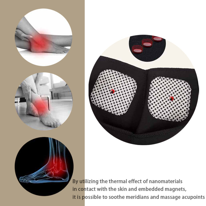 Premium Magnetic Therapy Ankle Brace with Tourmaline, Self-Heating Far Infrared Support, Adjustable Compression, Foot