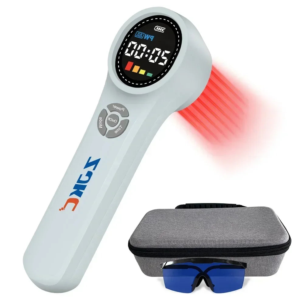 Premium Cold Laser Therapy Device for Pain Relief | 4x808nm & 16x650nm Infrared Light Therapy | Handheld Massager for 