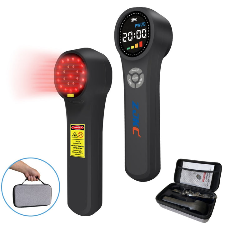 Premium Cold Laser Therapy Device for Pain Relief | 4x808nm & 16x650nm Infrared Light Therapy | Handheld Massager for 