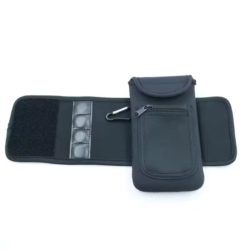 Premium Gym Magnetic Phone Bag – Anti-Slip Sleeve Pouch for 18-40 oz Water Bottle with Pockets for Keys, Cards, Headphones