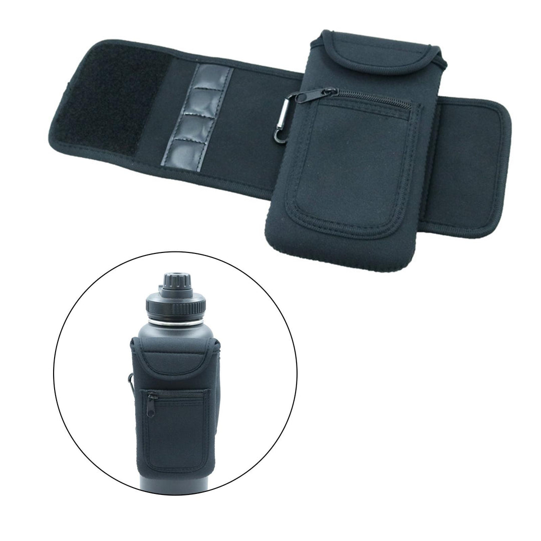 Premium Gym Magnetic Phone Bag – Anti-Slip Sleeve Pouch for 18-40 oz Water Bottle with Pockets for Keys, Cards, Headphones