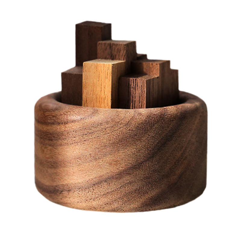 Luxury Essential Oil Wood Diffuser – Unique Wood Art Fireless Aroma Diffuser, Beech/Black Walnut Aromatherapy Ornament for 