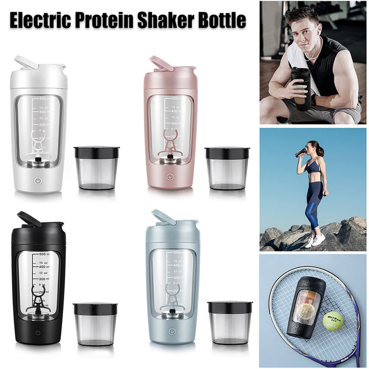 Premium 650ML Electric Protein Shaker Bottle – Automatic Mixing Cup with 7500RPM Motor – USB Rechargeable Blender for Smooth 