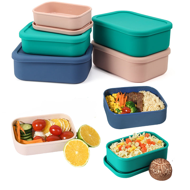 Premium Leak-Proof Bento Lunch Box – Reusable Silicone Meal Prep Container, BPA-Free, Microwave & Dishwasher Safe, Perfect  