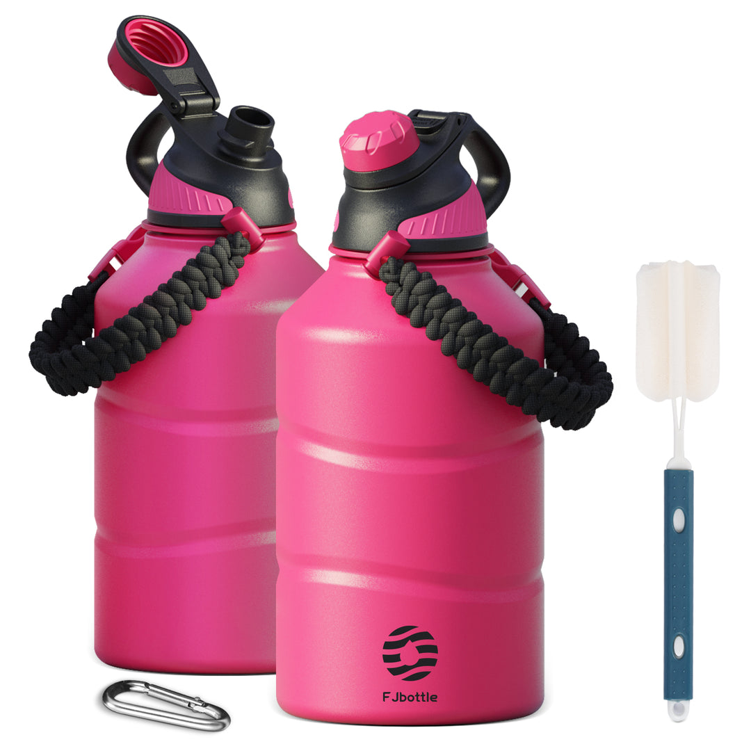 Premium 1.9L Stainless Steel Thermos Bottle – Large Capacity Cold & Hot Vacuum Flask with Rope, Thermal Water Bottle for Gym,