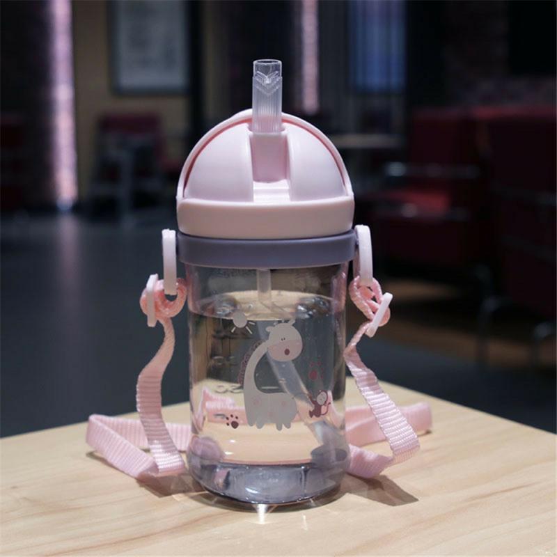 Premium 350ml Kids Drinking Cup – Wide Caliber, Spill-Proof Feeding Bottle with Straw & Gravity Ball, Durable & Easy for 