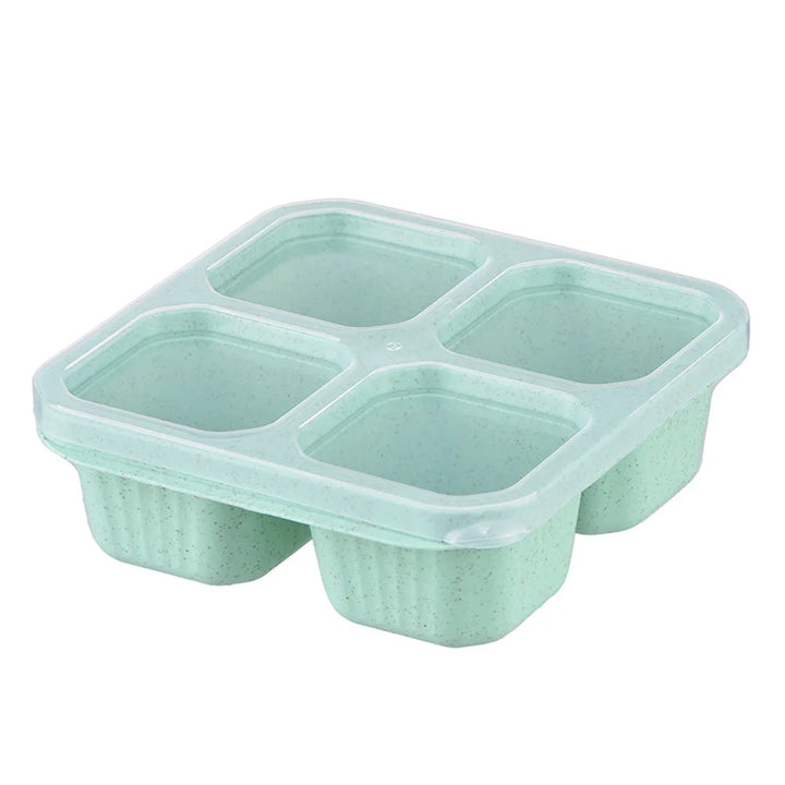 Premium Reusable 4-Grid Snack Containers – Portable Meal Prep Lunch Box, Leak-Proof, Large Capacity, Multi-Compartment 