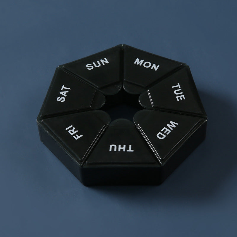 Premium Mini Portable Pill Organizer – Weekly Travel Tablet Holder, Compact 7-Day Storage Box for Pills, Vitamins, and  