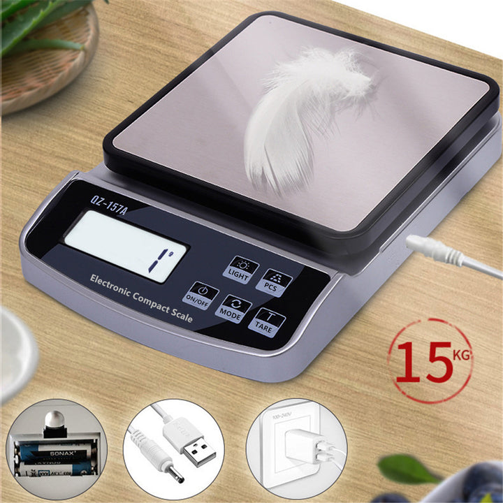 Premium Electronic Kitchen Scale - USB Rechargeable Smart Digital Balance for Food, Coffee, and Baking (3KG/5KG/10KG 
