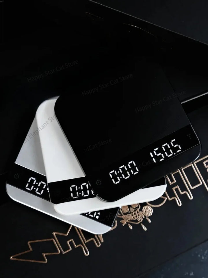 Premium Smart Espresso Coffee Scale – Auto Timer, USB Charging, Waterproof Non-Slip Pad, Perfect for Home and Cafe Baristas