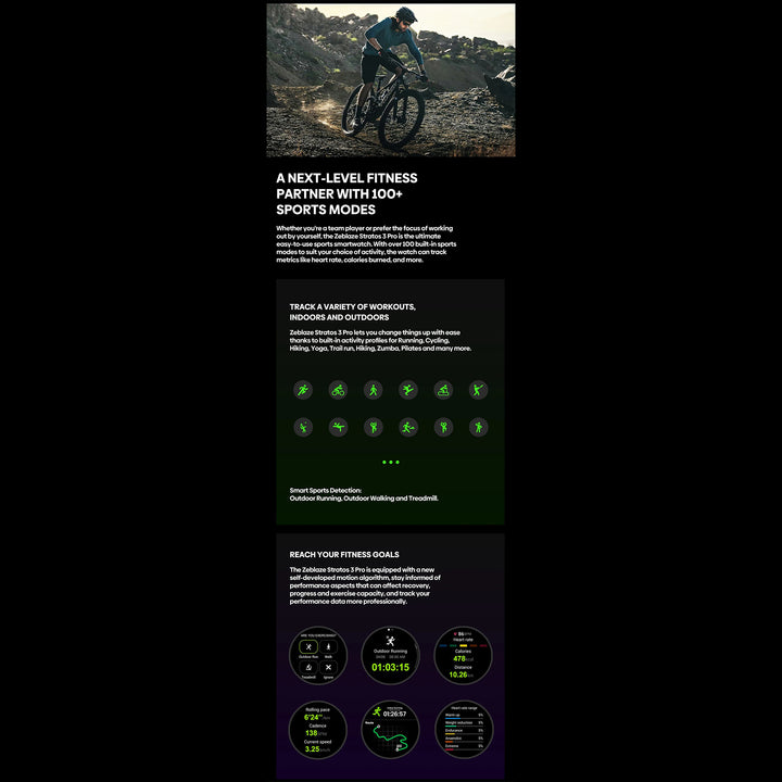 Premium GPS Sports Smartwatch for Men - 1.43” AMOLED, Built-in GPS, 100+ Sports Modes, Health Tracking, 18-Day Battery, Waterproof, Bluetooth Calls - StrengthXPhysiotherapy