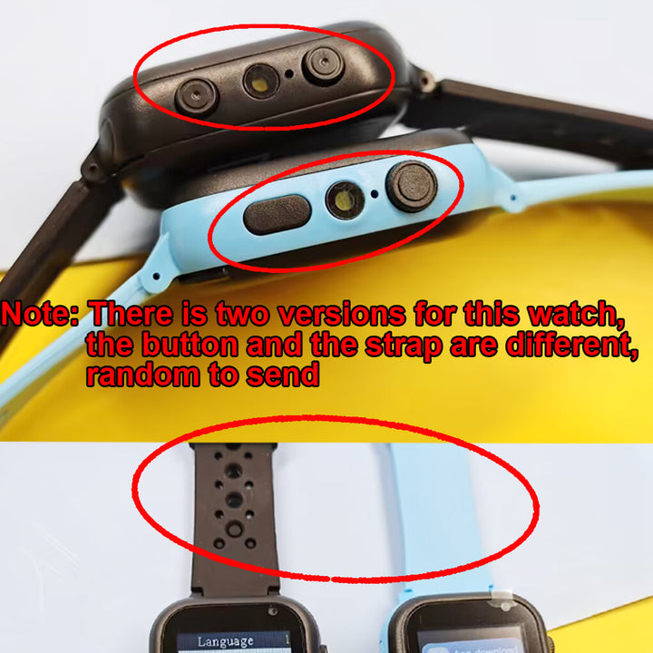 Premium Kids Smart Watch Phone – 2G GSM, LBS Location, SOS, Voice Chat, Camera, Flashlight, Alarm, Silicone Strap,