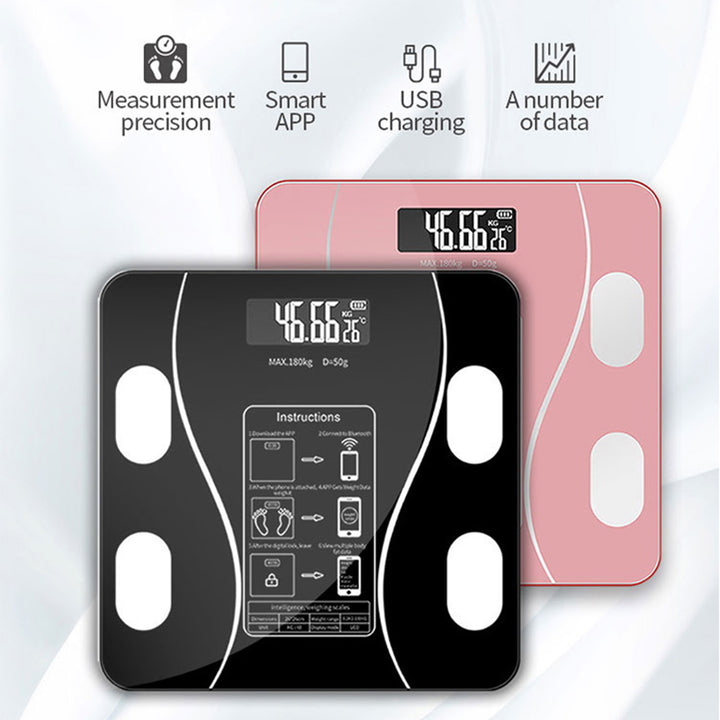 Premium LED Body Composition Scale – Accurate Digital Bathroom Scale with Body Fat Analysis, Bluetooth Connectivity, Health 