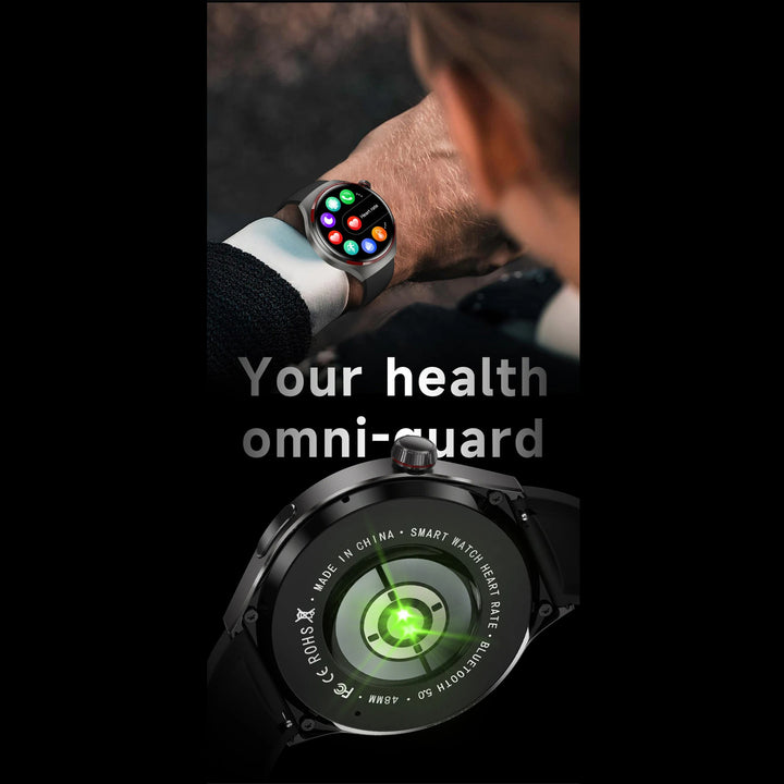 Premium Smartwatch for Men – 1.53'' AMOLED HD Screen, GPS, NFC, Bluetooth Calling, IP68 Waterproof, Heart Rate & Blood Pressure Monitoring, AI Voice Assistant, Sports & Fitness Tracker, 2024 - StrengthXPhysiotherapy
