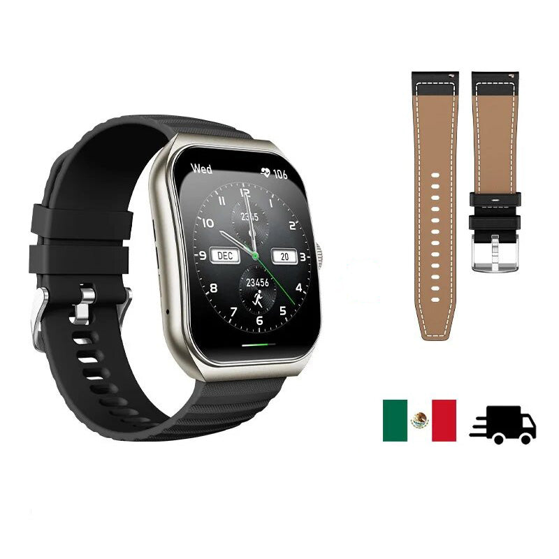 Premium Smartwatch with 1.96" Curved AMOLED Display, Bluetooth Calling, IP68 Waterproof, 100+ Sports Modes, AI Voice 