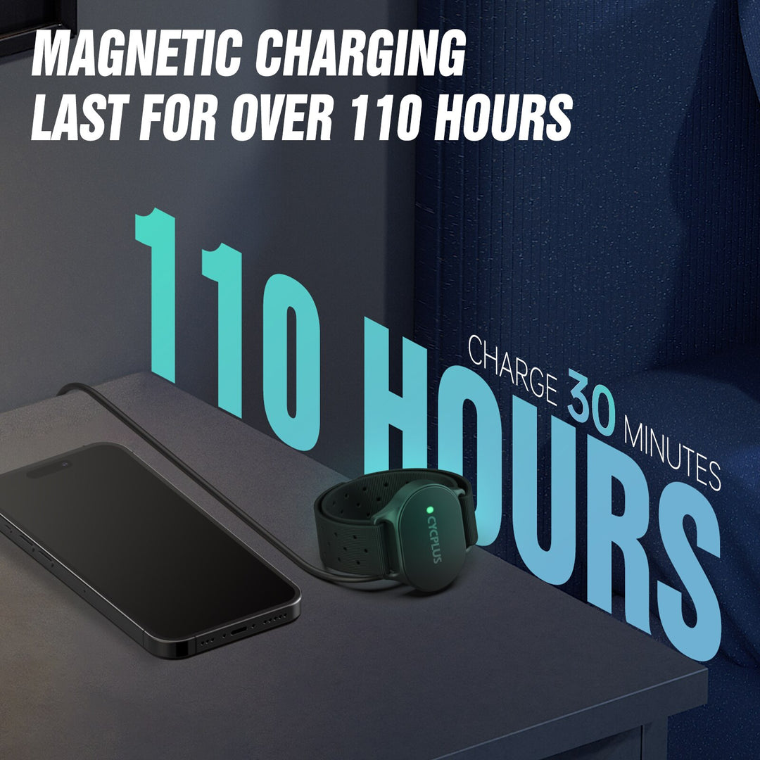 Premium Heart Rate Sensor Armband for Fitness - Bluetooth ANT+ Monitor for Garmin & Wahoo GPS Bike Computer, Wrist Belt for  