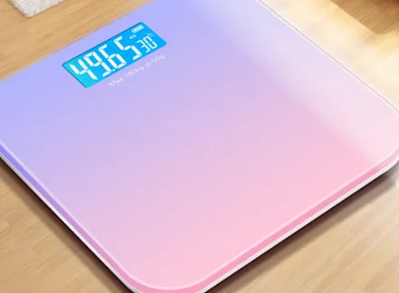 Premium Gradient Color Intelligent LCD Electronic Scale – Digital Display Glass Weight Scale, Accurate 0.2-180kg Measurement,