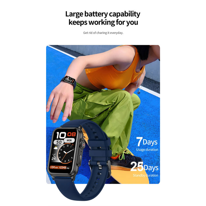 Premium Bluetooth Call Smartwatch for Men & Women – AI Voice Assistant, Fitness Tracker, 1.57" HD Screen, IP67 Waterproof, Heart Rate, Blood Oxygen, Sleep Monitoring, Music Control, Android & iOS Compatible - StrengthXPhysiotherapy