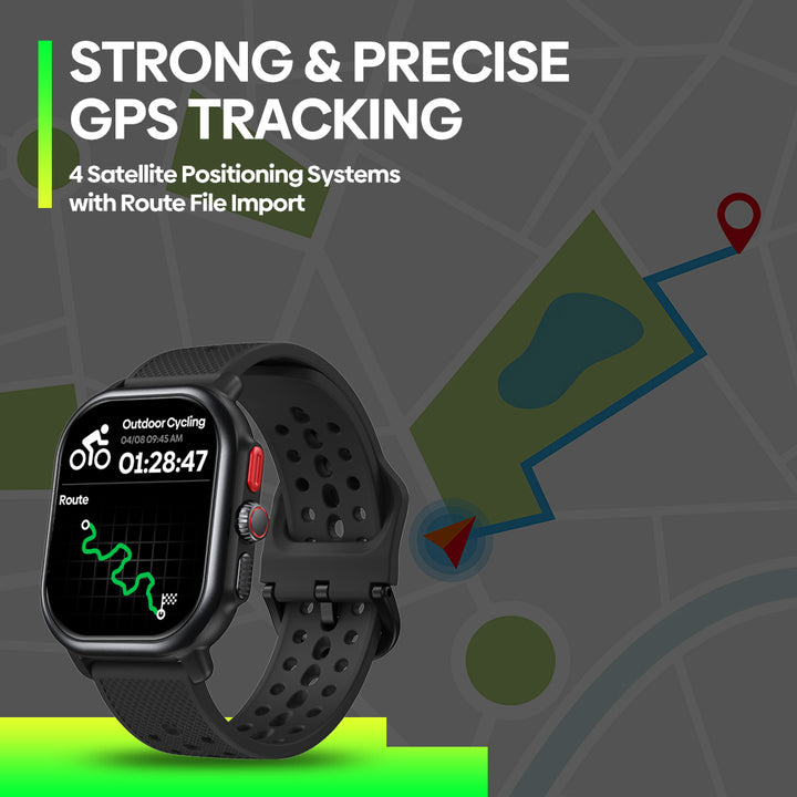 Premium GPS Smartwatch with 2.15" AMOLED Display, Phone Calls, Built-in GPS, 100+ Sports Modes, Heart Rate & SpO2 Monitor, 