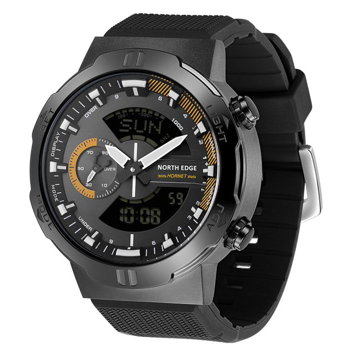 Premium Military Smartwatch for Men – Waterproof 50m, Speed Stopwatch, World Time, Coun Case, Backlit, Replaceable Stratdown 
