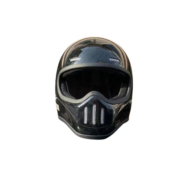 Premium Full Face Motorcycle Helmet – Retro Tokyo Style, Fiberglass, Clear Visor, Japan TT Design, Casco Moto for Men & Women