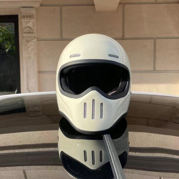 Premium Full Face Motorcycle Helmet – Retro Tokyo Style, Fiberglass, Clear Visor, Japan TT Design, Casco Moto for Men & Women, Lightweight, Comfortable, Stylish - StrengthXPhysiotherapy