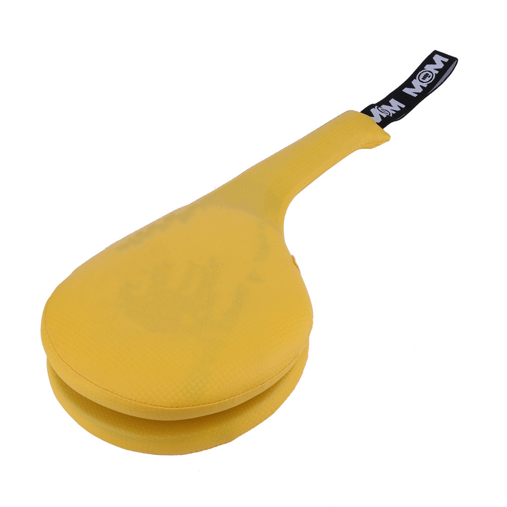 Premium Taekwondo Foot Target Kick Pad – Boxing, Kickboxing, & Sanda Training Equipment – Durable PU Leather, High Elastic Sponge – Double Target Design for High & Low Kicks – Buzz Sound & Wrist Grip – 40x20x8cm - StrengthXPhysiotherapy