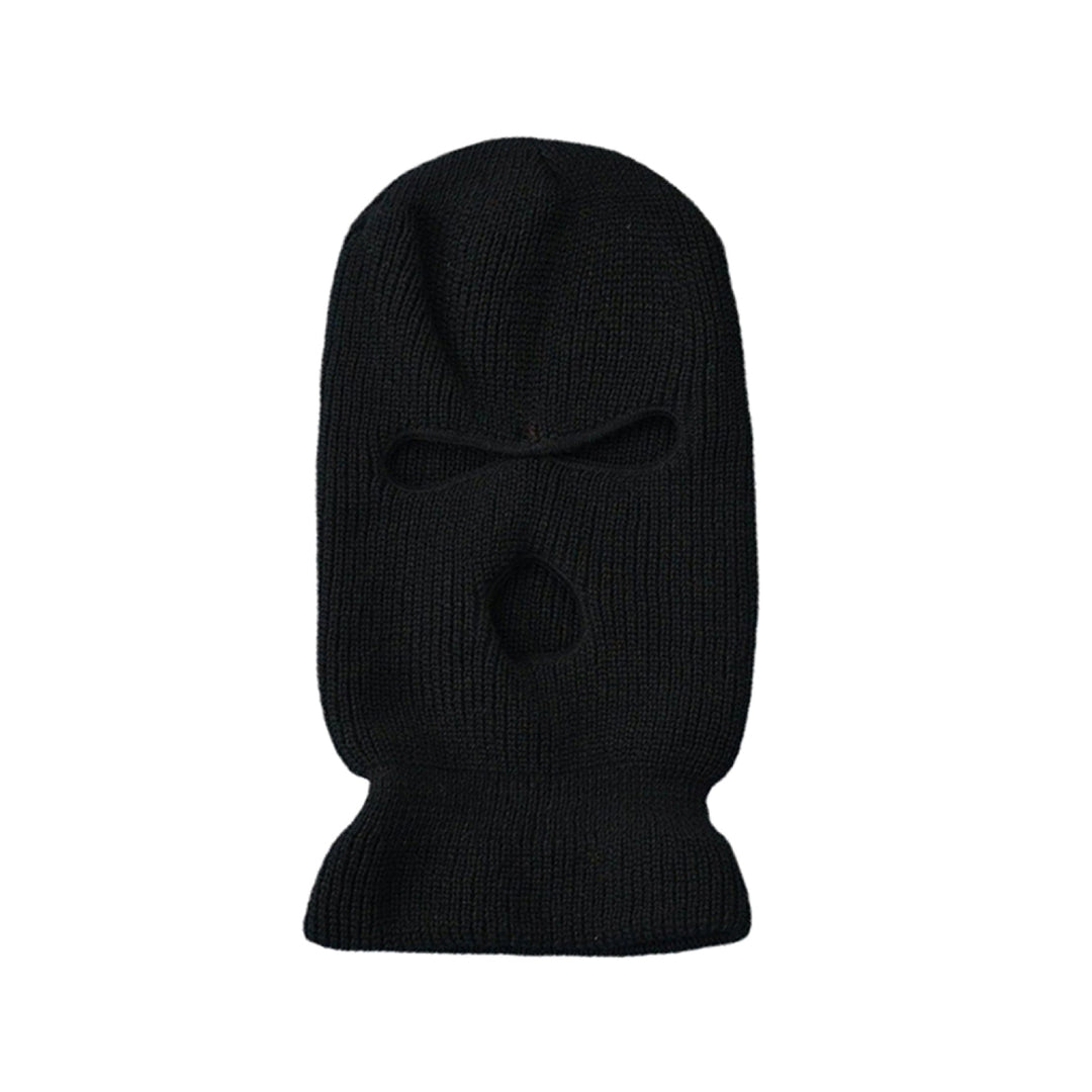 Premium Windproof Full Face Ski Mask – Men’s Wool Balaclava with 3 Holes, Warm Knit Winter Hat, Custom Embroidery, 16 Color