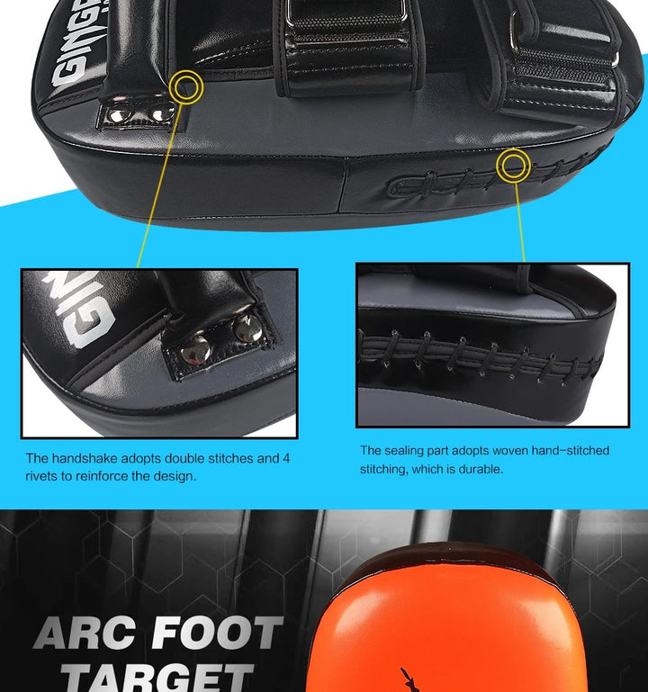 Premium Boxing Mitts Focus Punch Pads – High-Quality Training Target for Kickboxing, Muay Thai, Taekwondo & Karate – Combat Curved Pads for Boxing and Martial Arts Practice - StrengthXPhysiotherapy