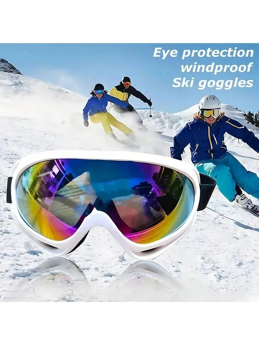 Premium Polarized Ski Goggles for Men & Women – Large Frame, Windproof, Snowproof, UV Protection, Anti-Fog, Snowboard Outdoor Goggles for Winter Sports - StrengthXPhysiotherapy