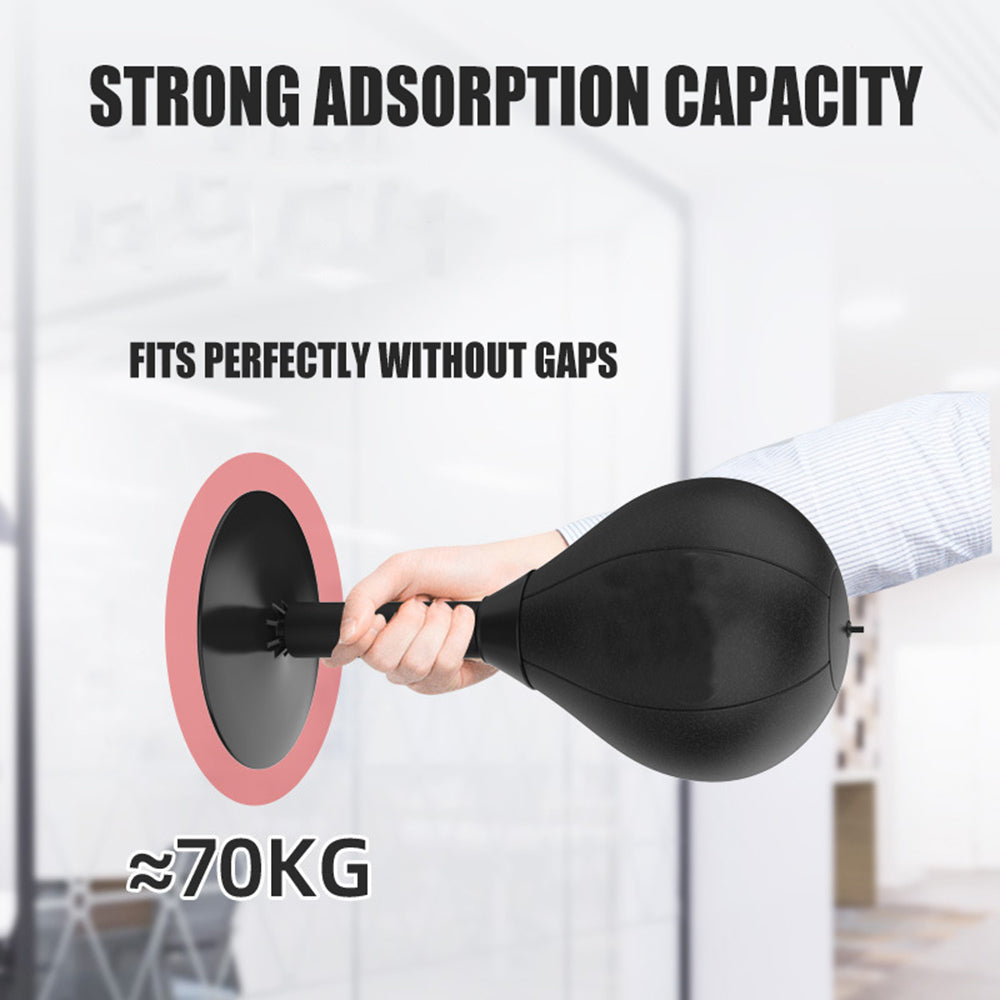 Premium Stress Relief Punching Bag – Desktop Boxing Speed Ball with Suction Cup Base – Inflatable Foam Spring for Reflex & 