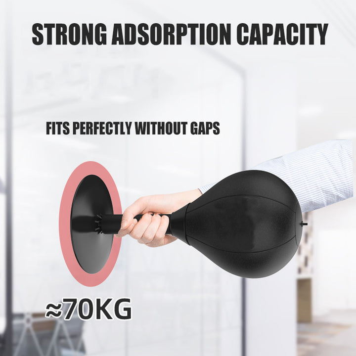 Premium Stress Relief Punching Bag – Desktop Boxing Speed Ball with Suction Cup Base – Inflatable Foam Spring for Reflex & 