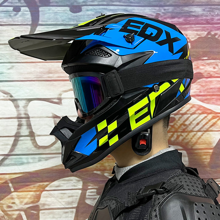 High-Quality Kids Off-Road Helmet - Motocross, Mountain Bike, ATV, DOT Certified, Lightweight ABS Material, Full Face Safety