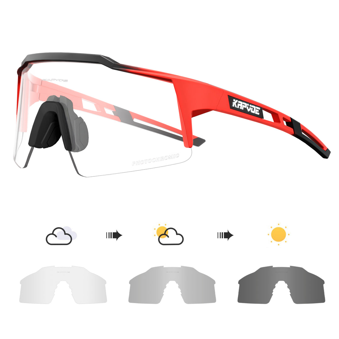 Premium Photochromic Cycling Sunglasses – UV400 Protection, Adjustable Lenses, Bike & Sports Eyewear for Men & Women
