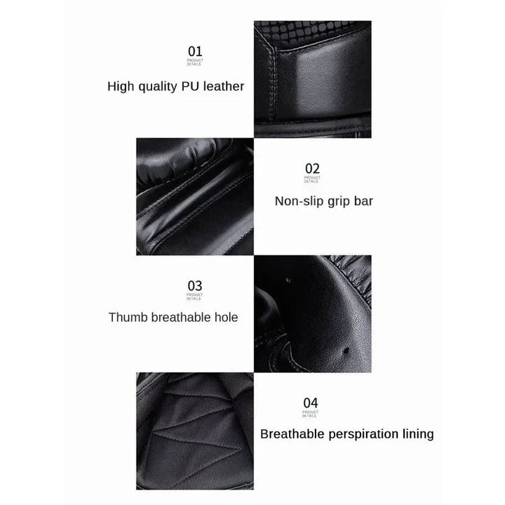 Premium Boxing Gloves – High Quality PU Leather, Wear-Resistant & Breathable, Thickened Protective Gloves for Sanda & Combat