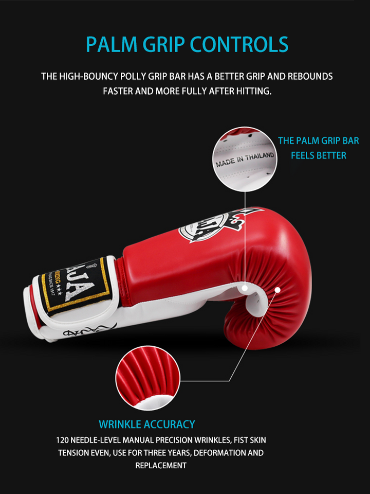 Premium Muay Thai Boxing Gloves – High Quality Kickboxing & MMA Training Gloves for Men, Durable Martial Arts Gear for Combat