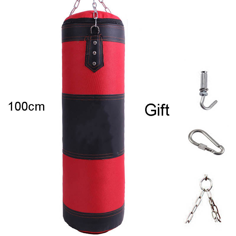 Premium Heavy Punching Sandbag – Durable Boxing Bag with Metal Chain Hook – Kick, Karate, Taekwondo Training – Includes Boxing Gloves, Wrist & Foot Guards, Shock-Absorbing Foam - StrengthXPhysiotherapy
