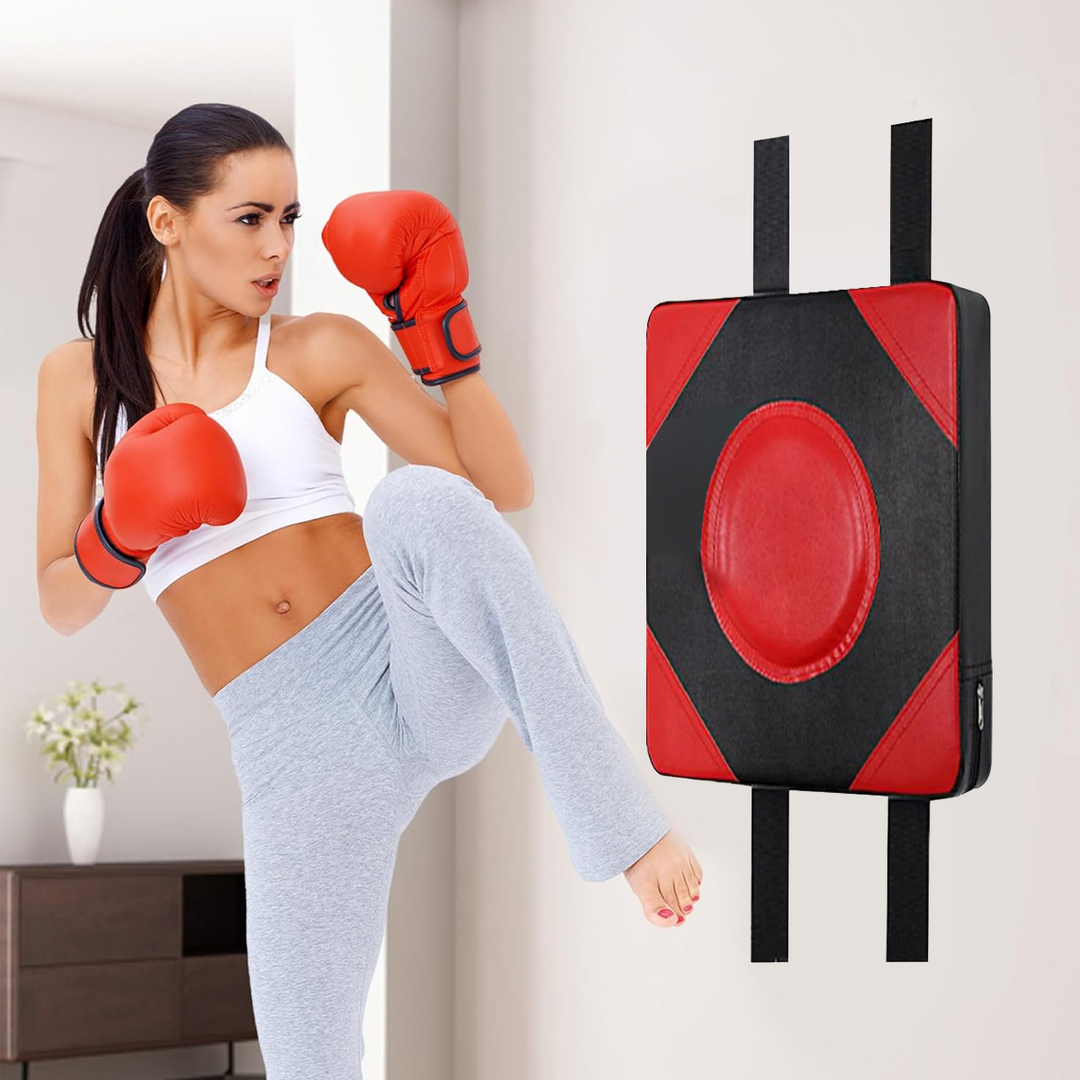 Premium Leather Wall Focus Pads – Adjustable Height Boxing & Muay Thai Target – Durable Foam Padding for Safe Impact – Ideal 
