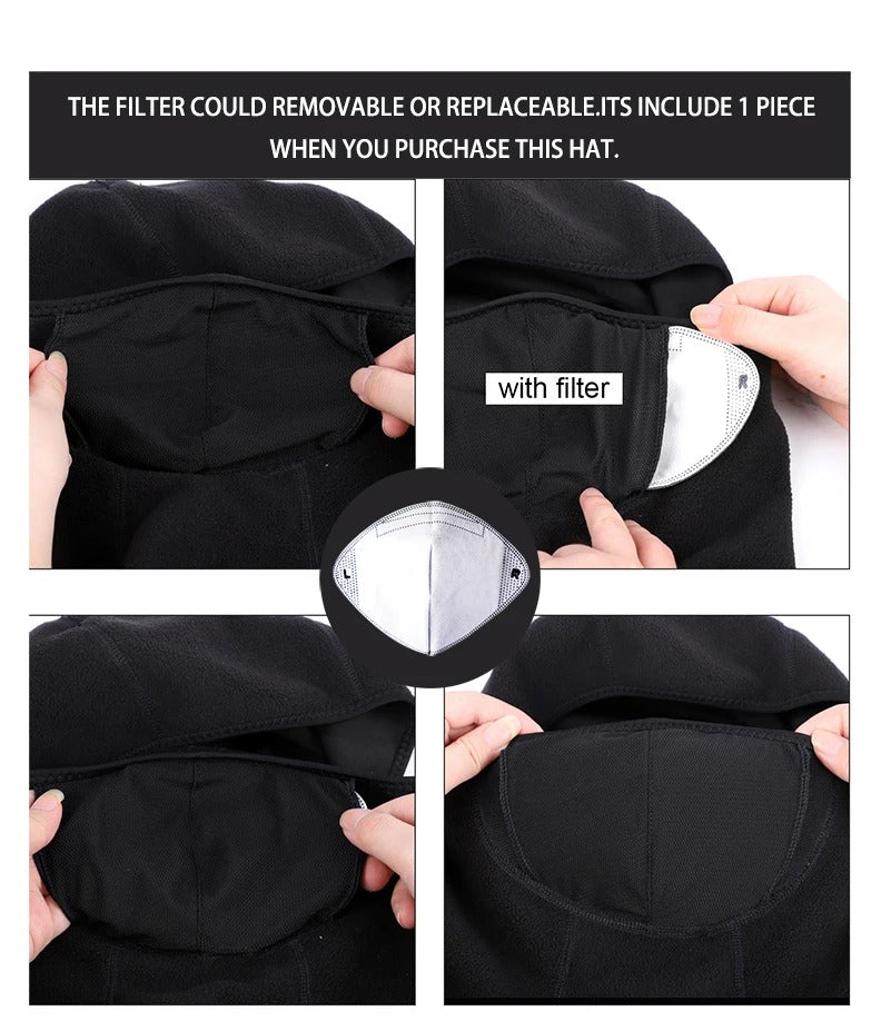 Premium Winter Cycling Face Mask – Fleece Thermal Balaclava, Windproof Ski Mask, Snowboard Cap, Adjustable Drawstring, Nylon Lycra for Ultimate Warmth and Comfort - StrengthXPhysiotherapy