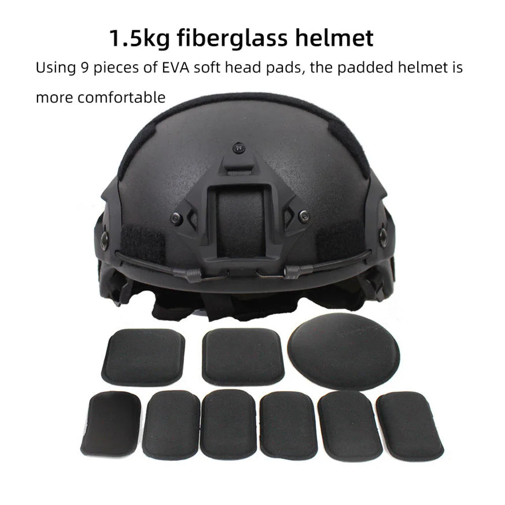 Premium FAST Tactical Helmet – Airsoft MH Camouflage, NVG Mount, Adjustable Outdoor Sport Helmet for Safety & Tactical Use